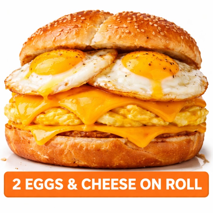 2 EGGS & CHEESE ON ROLL